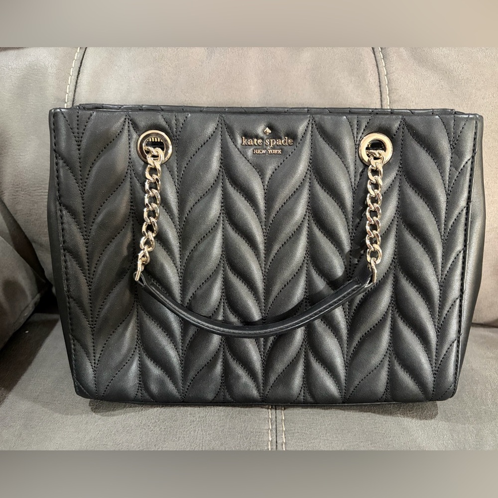 Kate Spade Black Quilted Satchel